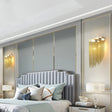 Modern Aluminum Tassel Wall Sconce With 3 Lighting Options In Silver/Gold For Bedside Gold