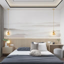 Modern Amber/Clear Glass Dining Room Chandelier With Triple Lights Amber