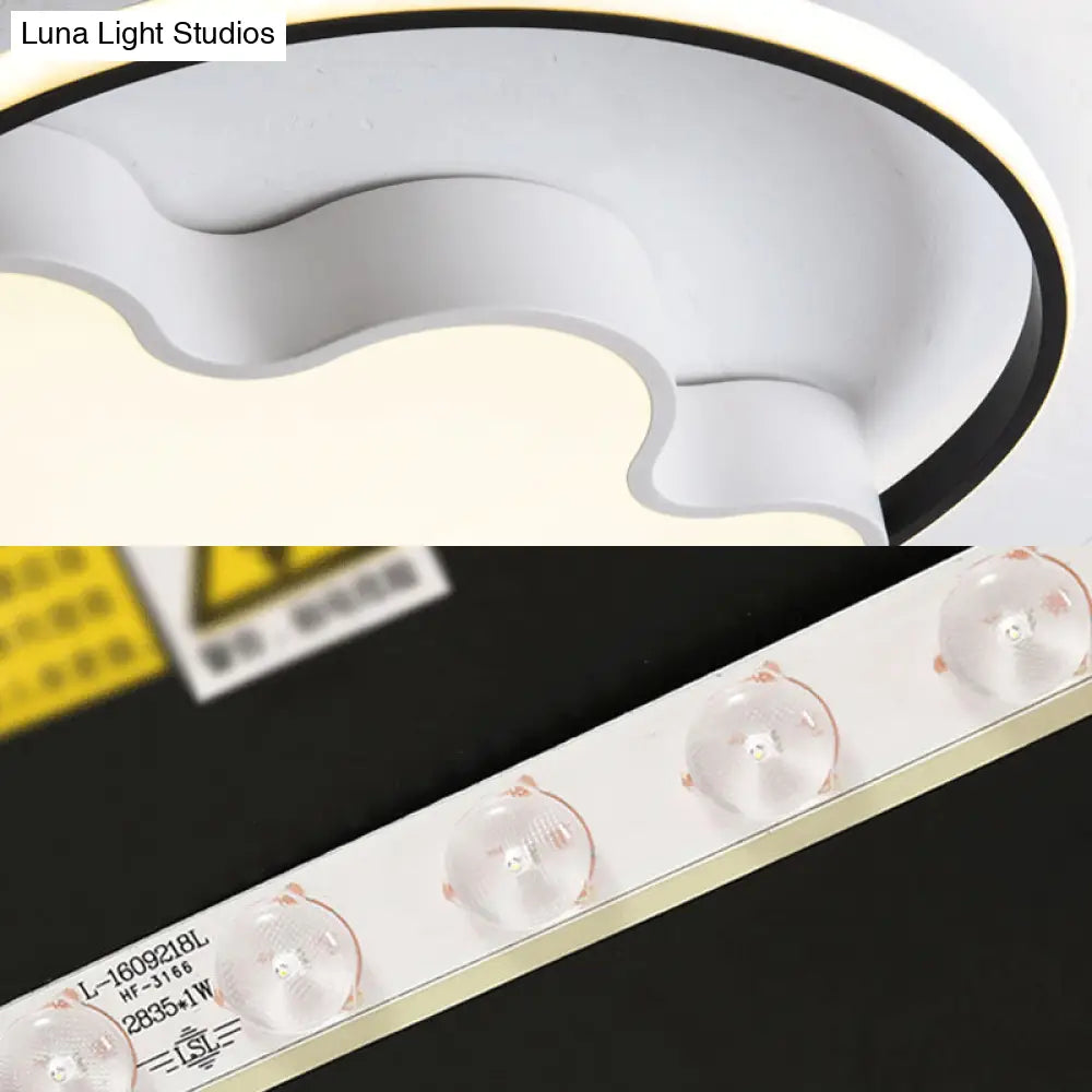 Modern Animal Paw Led Flush Mount Ceiling Light For Study Room - Eye - Caring & Acrylic Lamp