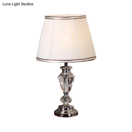 Modern Barrel Shade Task Light Pink/White Nightstand Lamp For Bedside