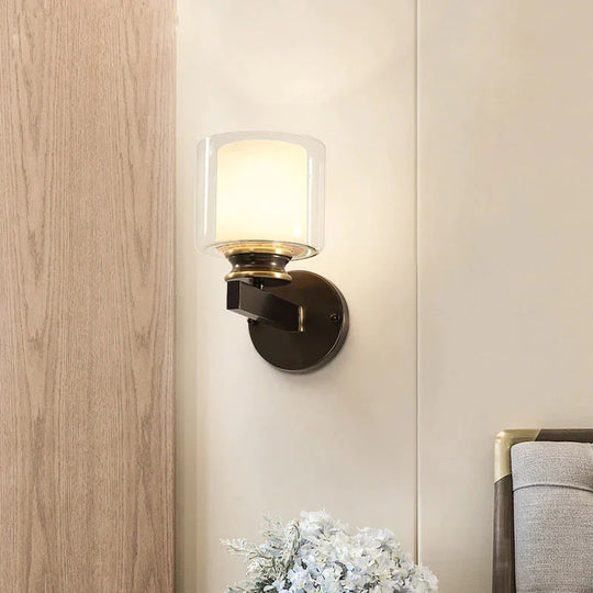 Lampe de chambre moderne Applique murale en cuivre à miroir unique