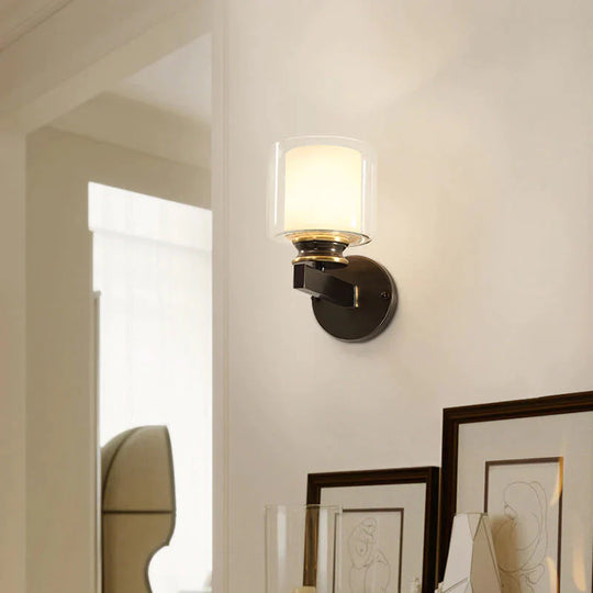 Lampe de chambre moderne Applique murale en cuivre à miroir unique