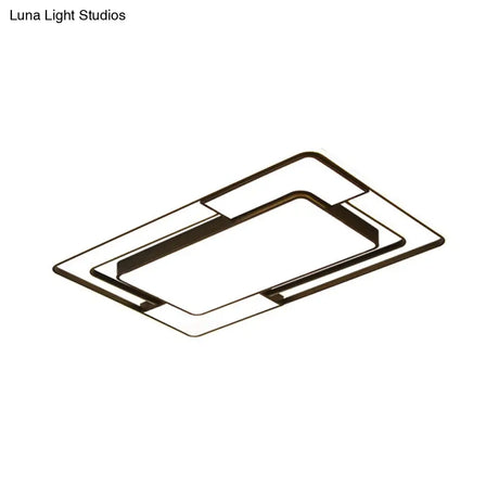 Modern Black Acrylic Ceiling Light Led Flush Mount - Warm/White/3 Color Living Room