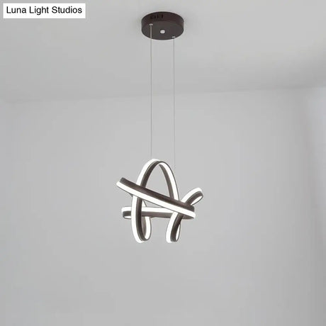 Modern Black Acrylic Led Pendant Light Fixture For Living Room Chandelier