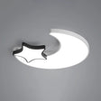 Modern Black And White Starry Led Ceiling Light With Acrylic Shade Black - White / 16’