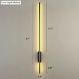Modern Black Led Wall Sconce For Living Room - Stylish Metallic Fixture