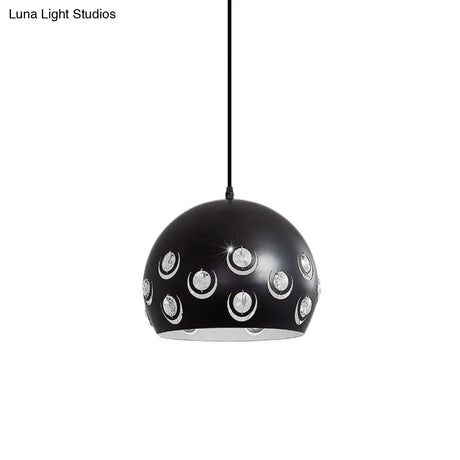 Modern Black Metal Pendant Ceiling Lamp With Minimalist Design