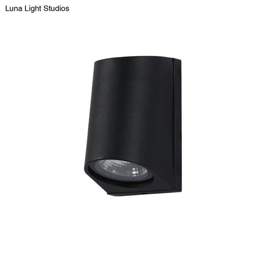 Modern Black Metal Pipe Led Wall Sconce For Courtyard Lighting