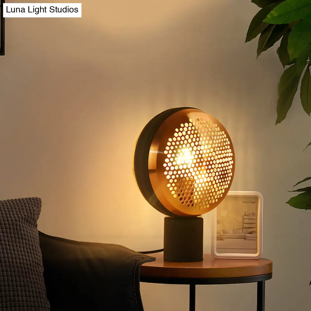 Modern Black Round Book Light With Metal Shade - 1 Head Task Lighting