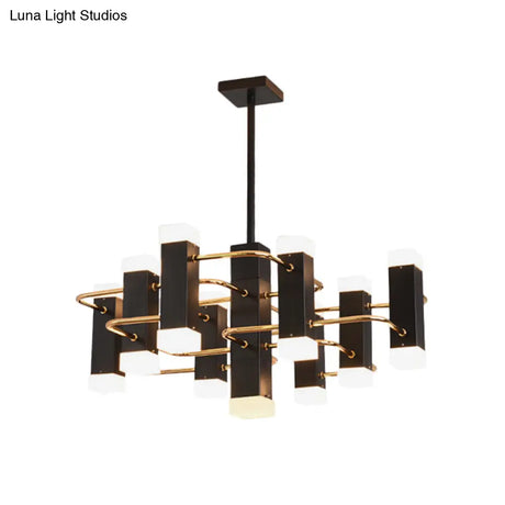 Modern Black Sputnik Pendant Chandelier with 4/8 Heads in 2 Color Options