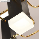 Modern Black Sputnik Pendant Chandelier with 4/8 Heads in 2 Color Options