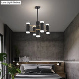 Modern Black Sputnik Pendant Chandelier with 4/8 Heads in 2 Color Options