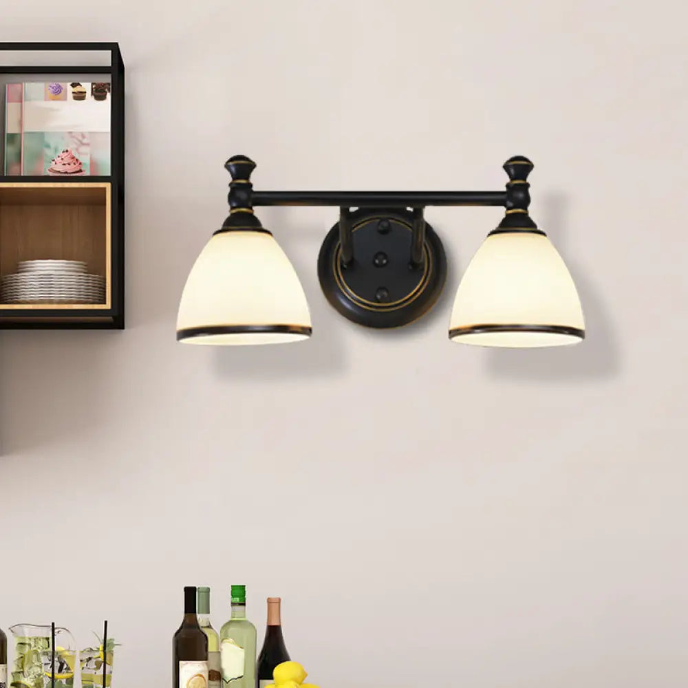 Modern Black Vanity Sconce - Elegant Shower Room Wall Lighting Solution 2 /
