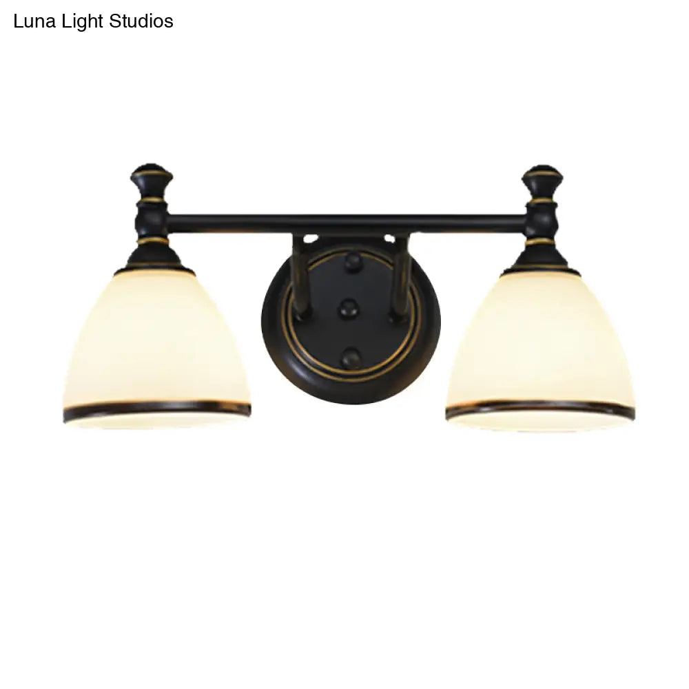 Modern Black Vanity Sconce - Elegant Shower Room Wall Lighting Solution