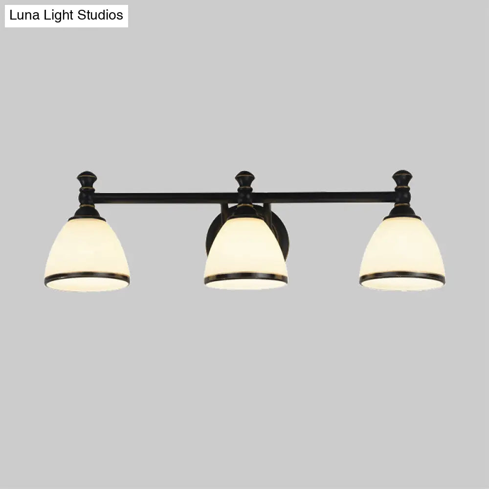 Modern Black Vanity Sconce - Elegant Shower Room Wall Lighting Solution
