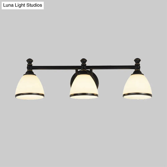 Modern Black Vanity Sconce - Elegant Shower Room Wall Lighting Solution
