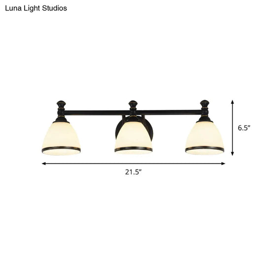 Modern Black Vanity Sconce - Elegant Shower Room Wall Lighting Solution