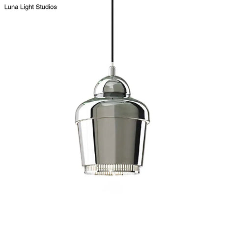 Modern Black/White/Chrome Jar Pendant Ceiling Light - Stylish Iron Hanging