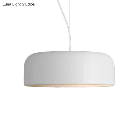 Modern Black/White Dome Hanging Ceiling Light Single Head Metal Pendant Fixture - 14/19/23.5 Wide