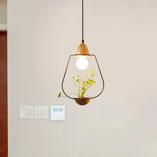 Modern Black/White Industrial Metal Led Pendant Light For Restaurant - Oval/Rectangle/Urn Design