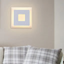 Modern Black/White Led Sconce Lamp - 1 Light Acrylic Wall Mount In Warm/White White / Warm