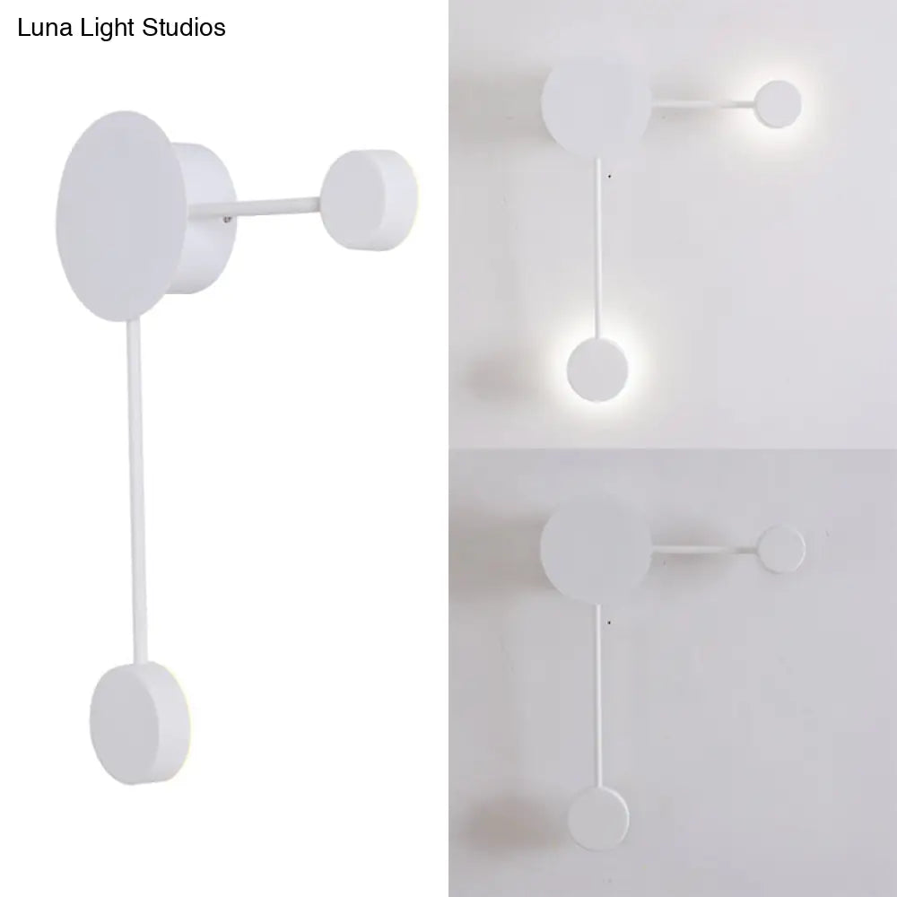 Modern Black/White Sputnik Led Wall Sconce Light Fixture With Acrylic Lamp Shades - 2/3/6 Lights In