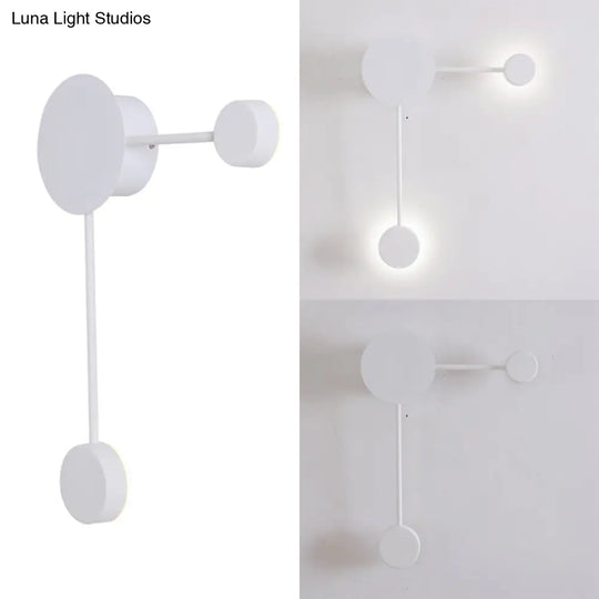 Modern Black/White Sputnik Led Wall Sconce Light Fixture With Acrylic Lamp Shades - 2/3/6 Lights In