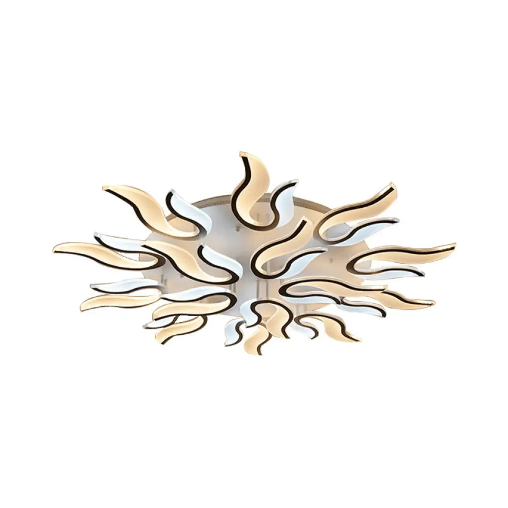 Modern Blossoming Led Flush Mount Light: 3/6/9 - Light Acrylic Ceiling Fixture - Warm/White/Natural