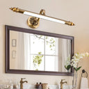 Modern Brass Led Wall Lamp For Vanity Mirror In Warm/White Light - 20/24 Wide Tubular Design / 20