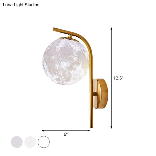 Modern Brass Wall Mounted Bedside Lamp With Grey/Clear Water/White Glass Shade