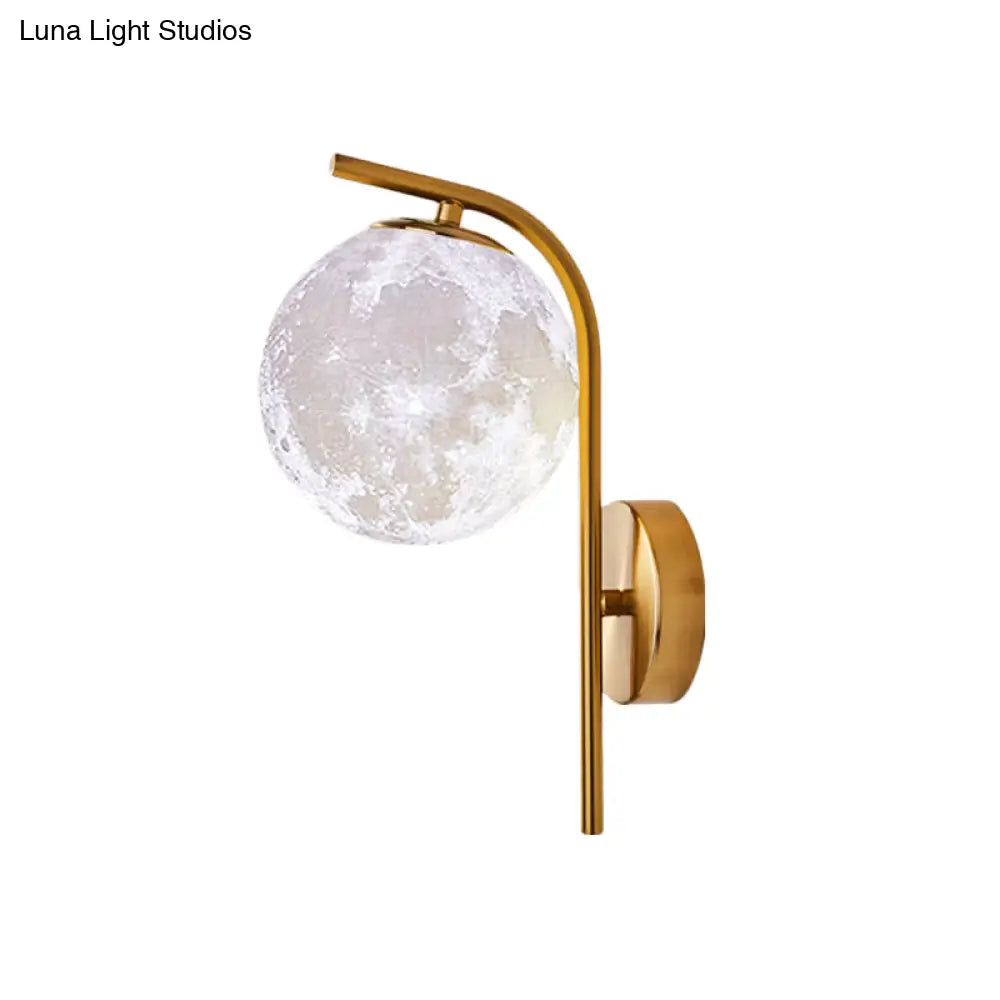 Modern Brass Wall Mounted Bedside Lamp With Grey/Clear Water/White Glass Shade