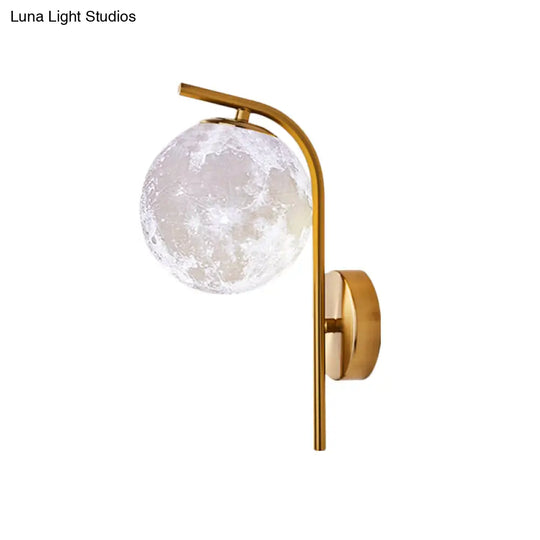 Modern Brass Wall Mounted Bedside Lamp With Grey/Clear Water/White Glass Shade