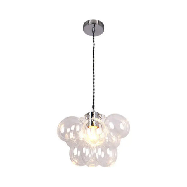 Modern Bubble Pendant Light - Stylish Glass Hanging Lamp Clear