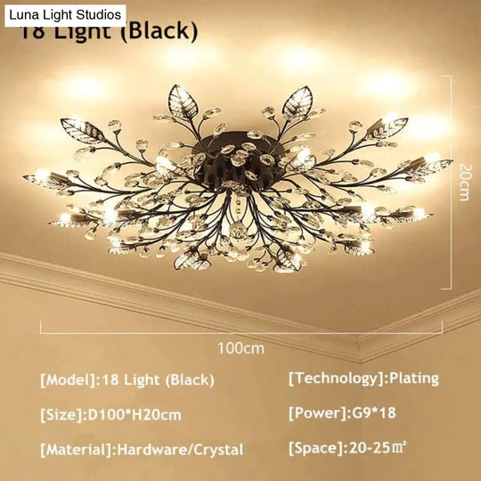 Modern Ceiling Light For Living Room Led Crystal Lamp Bedroom Lamps Dining Gold Loft Lighting