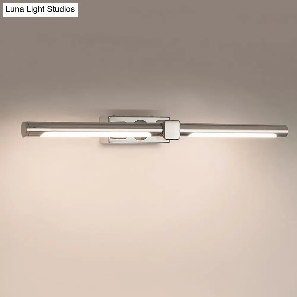 Modern Chrome Led Vanity Light Fixture For Wall Mount - Perfect Bathrooms
