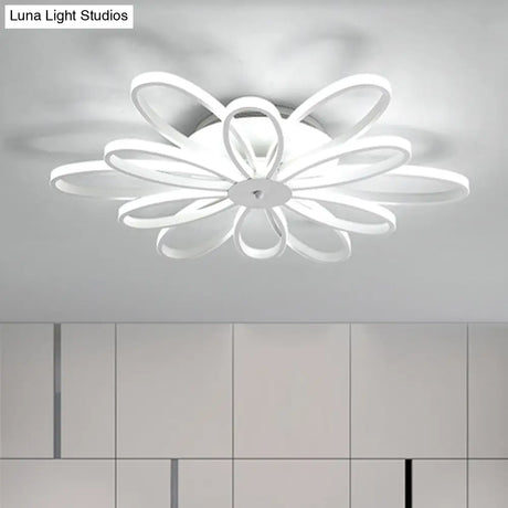 Modern Chrysanths Ceiling Led Light Fixture For Living Room In Warm Or White Sizes 23.5’ - 41