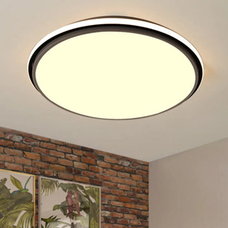 Modern Circular Flush Mount Led Fixture White/Warm Light Acrylic Design - 12/16/19.5 Wide