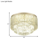 Modern Clear Crystal Flush Mount