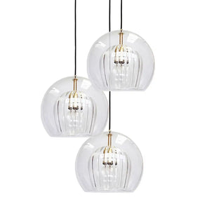 Modern Clear Double Glass Globe Pendant Lamp - Perfect For Living Rooms / 6.5