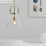 Modern Clear Glass Hanging Light - Sleek Suspension Lamp For Dining Room