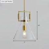 Modern Clear Glass Hanging Light - Sleek Suspension Lamp For Dining Room