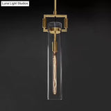 Modern Clear Glass Hanging Light - Sleek Suspension Lamp For Dining Room