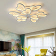 Modern Creative Petal Ceiling Flush Mount Acrylic White Integrated Led Living Room Light (9/12/15