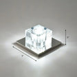 Modern Crystal Block Mini Flush Ceiling Light With Clear Led - Ideal For Corridor / 5’ White