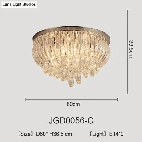 Modern Crystal Ceiling Lights For Kitchen Living Room Kids Bedroom Lamp Vintage Led Dining Light
