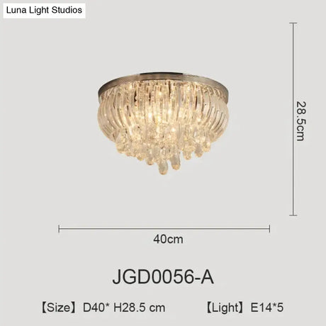 Modern Crystal Ceiling Lights For Kitchen Living Room Kids Bedroom Lamp Vintage Led Dining Light