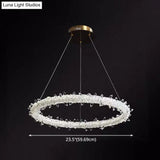 Modern Crystal Circle Chandelier For Restaurants - Pendant Lighting