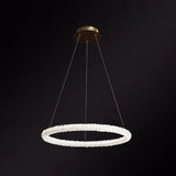 Modern Crystal Circle Chandelier For Restaurants - Pendant Lighting Clear / 31.5’ Circline