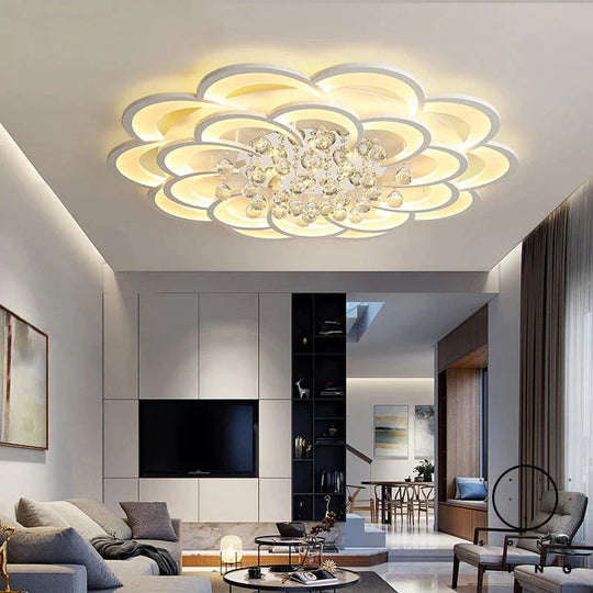 Plafonniers en cristal modernes de LED pour la lampe de plafond de Deco de maison de chambre à coucher de salon