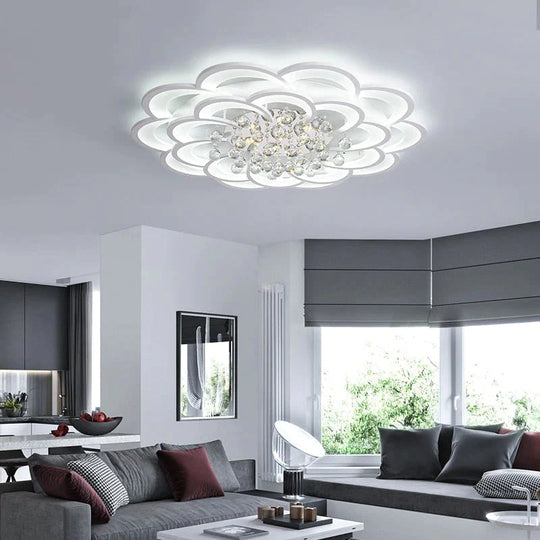 Plafonniers en cristal modernes de LED pour la lampe de plafond de Deco de maison de chambre à coucher de salon